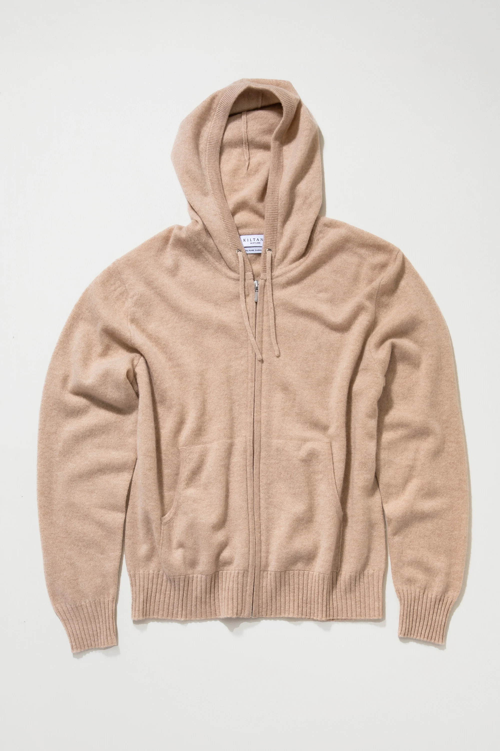 Unisex Cashmere Zip Hoodie - Vicuna - Image 9