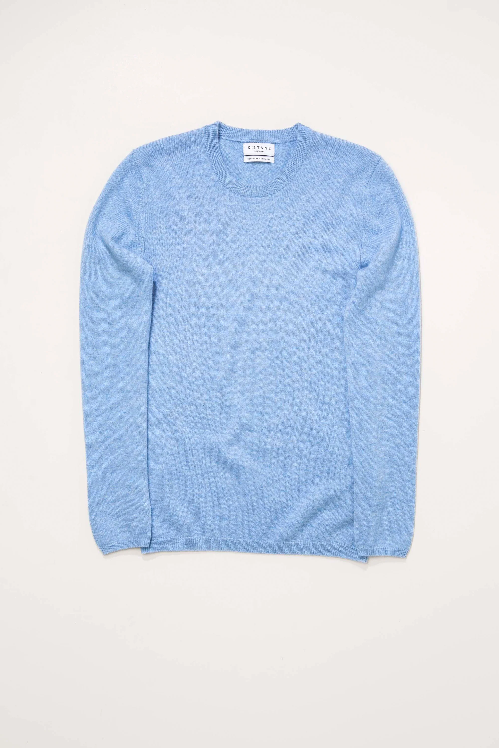 Women's Cashmere Crew Neck Jumper - Glacier - Image 3