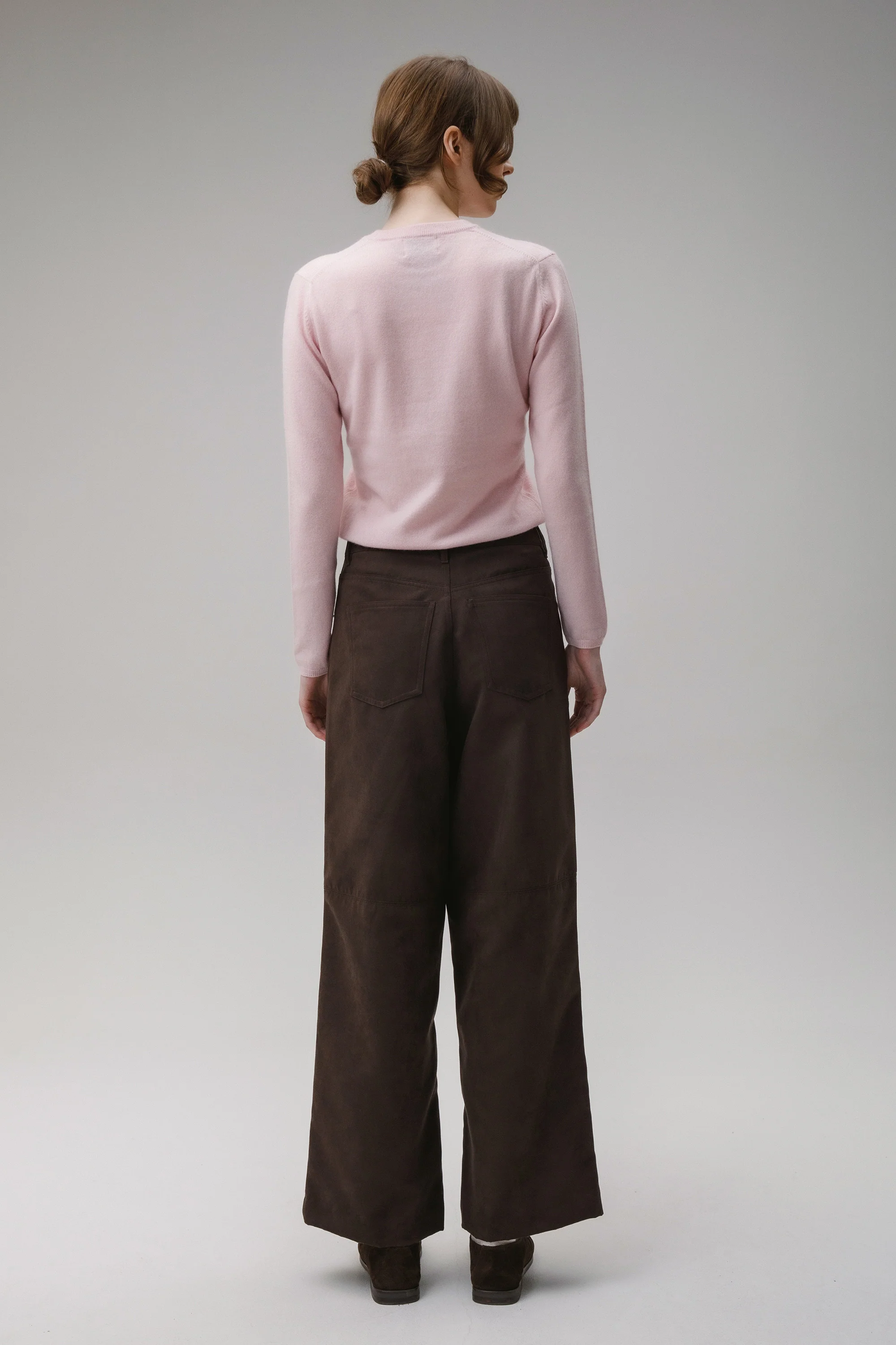 Women's Cashmere Crew Neck Jumper - Pale Lilac - Image 3