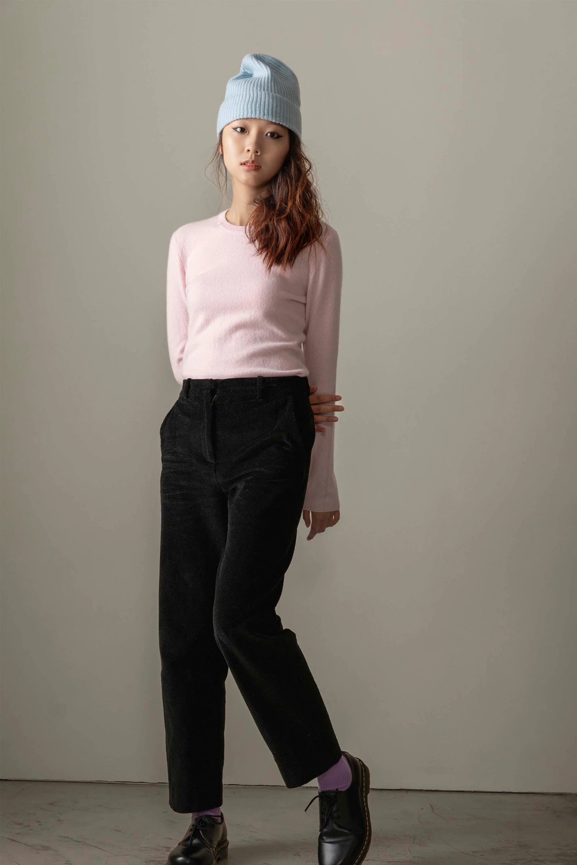 Women's Cashmere Crew Neck Jumper - Pale Lilac - Image 5