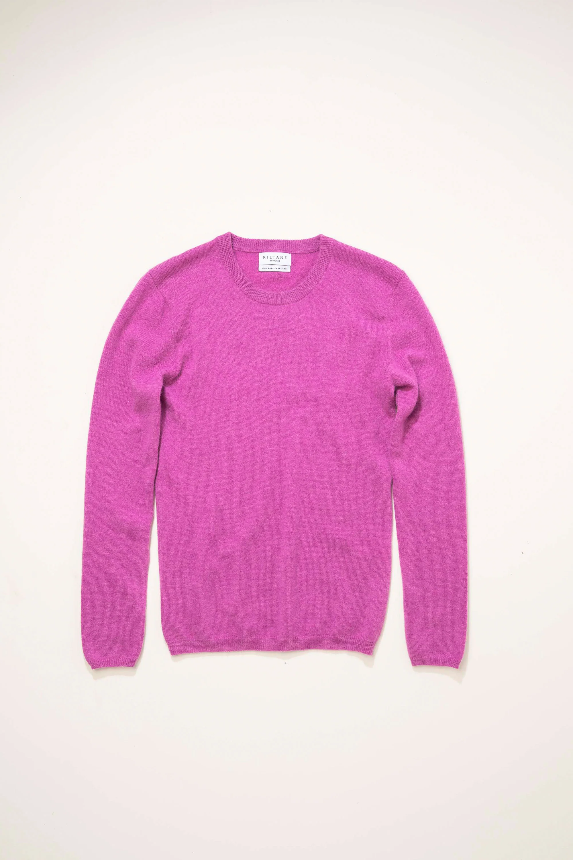 Women's Cashmere Crew Neck Jumper - Raspberry - Image 3