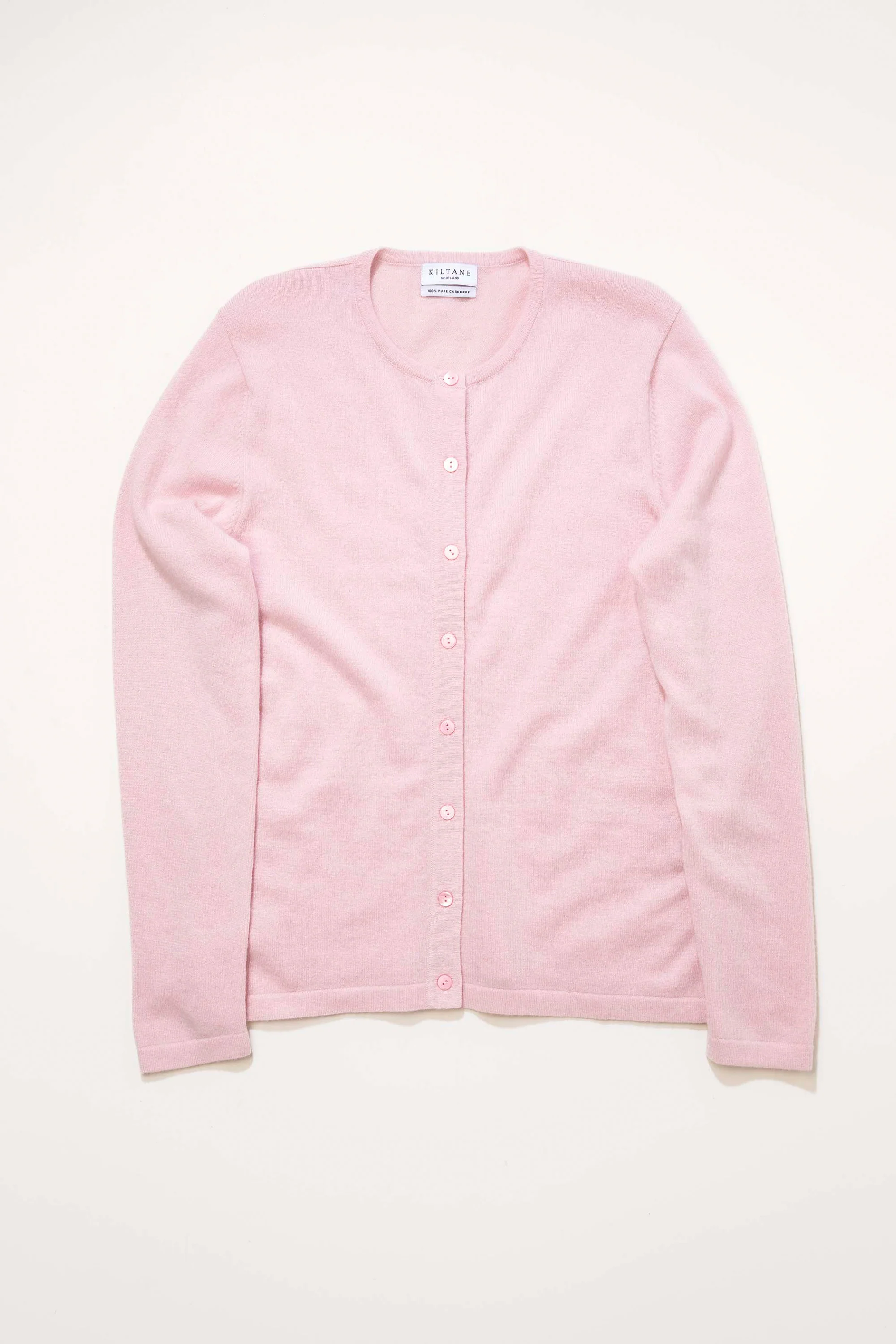 Women's Cashmere High Button Cardigan - Pale Lilac - Image 6