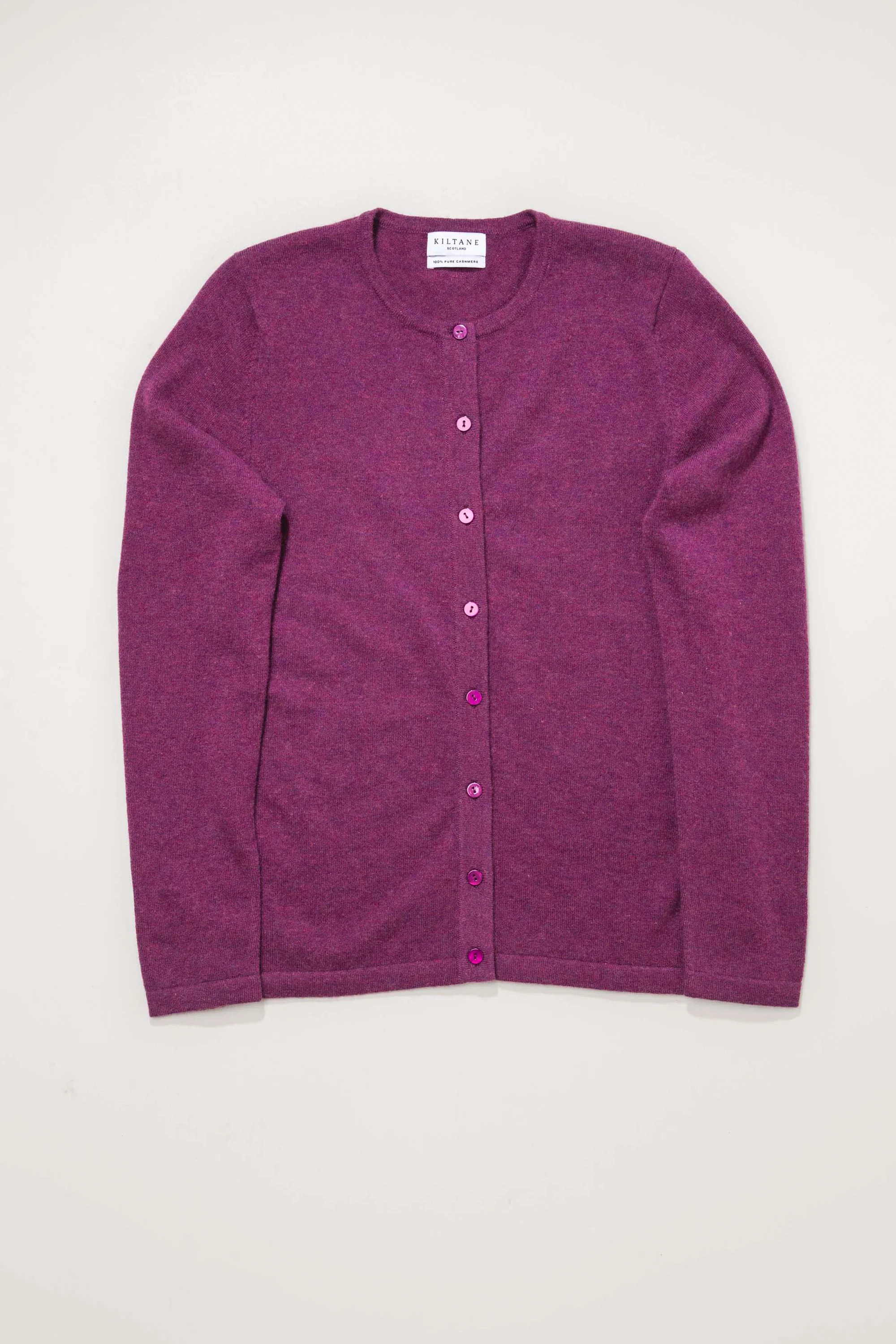 Women's Cashmere High Button Cardigan - Sloeberry - Image 3