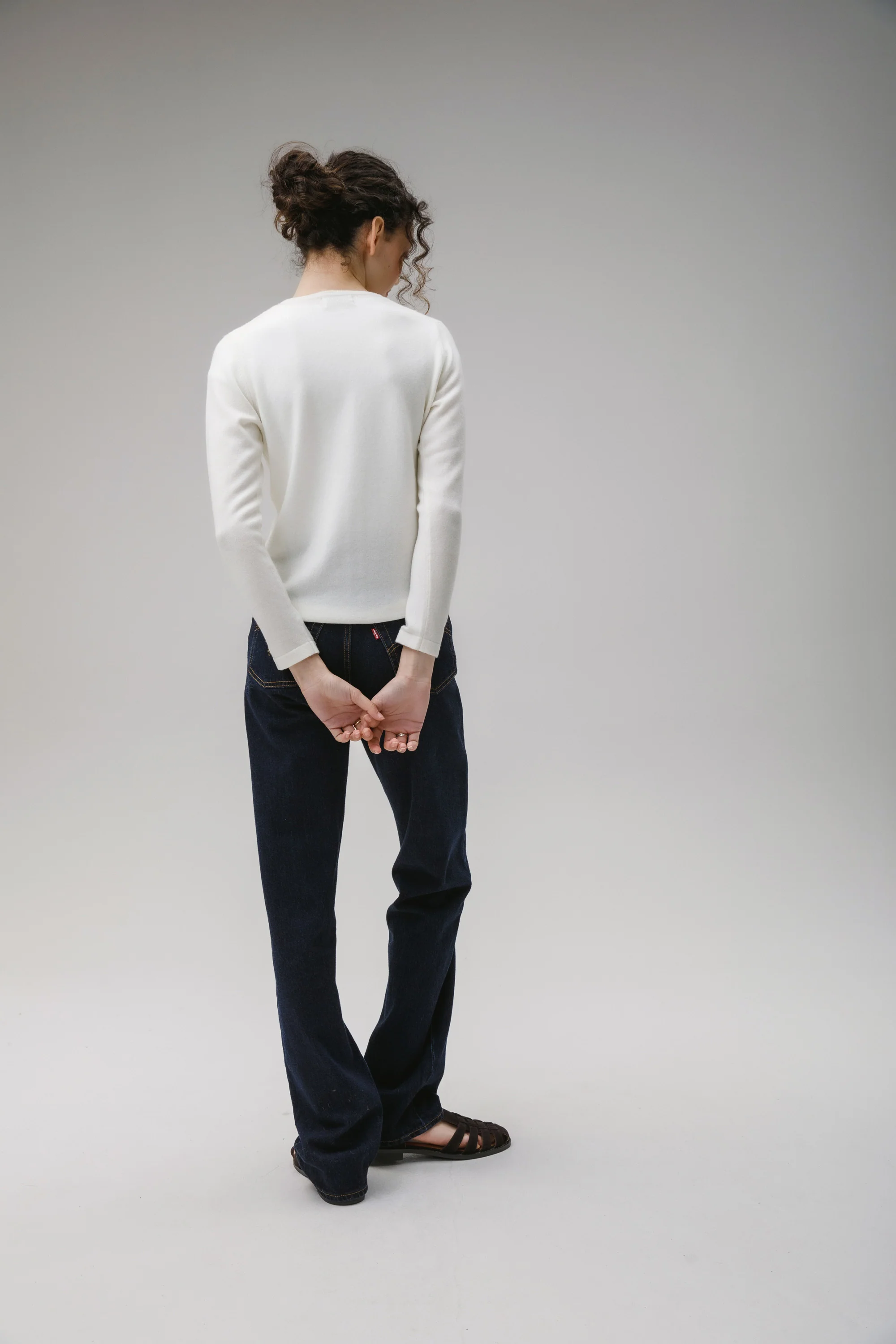 Women's Cashmere High Button Cardigan - Soft Cream - Image 2