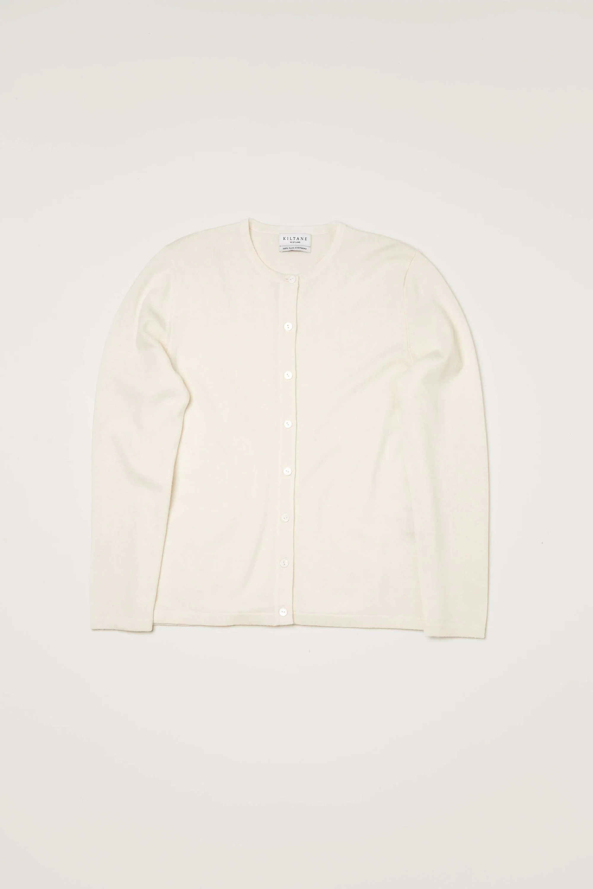 Women's Cashmere High Button Cardigan - Soft Cream - Image 6