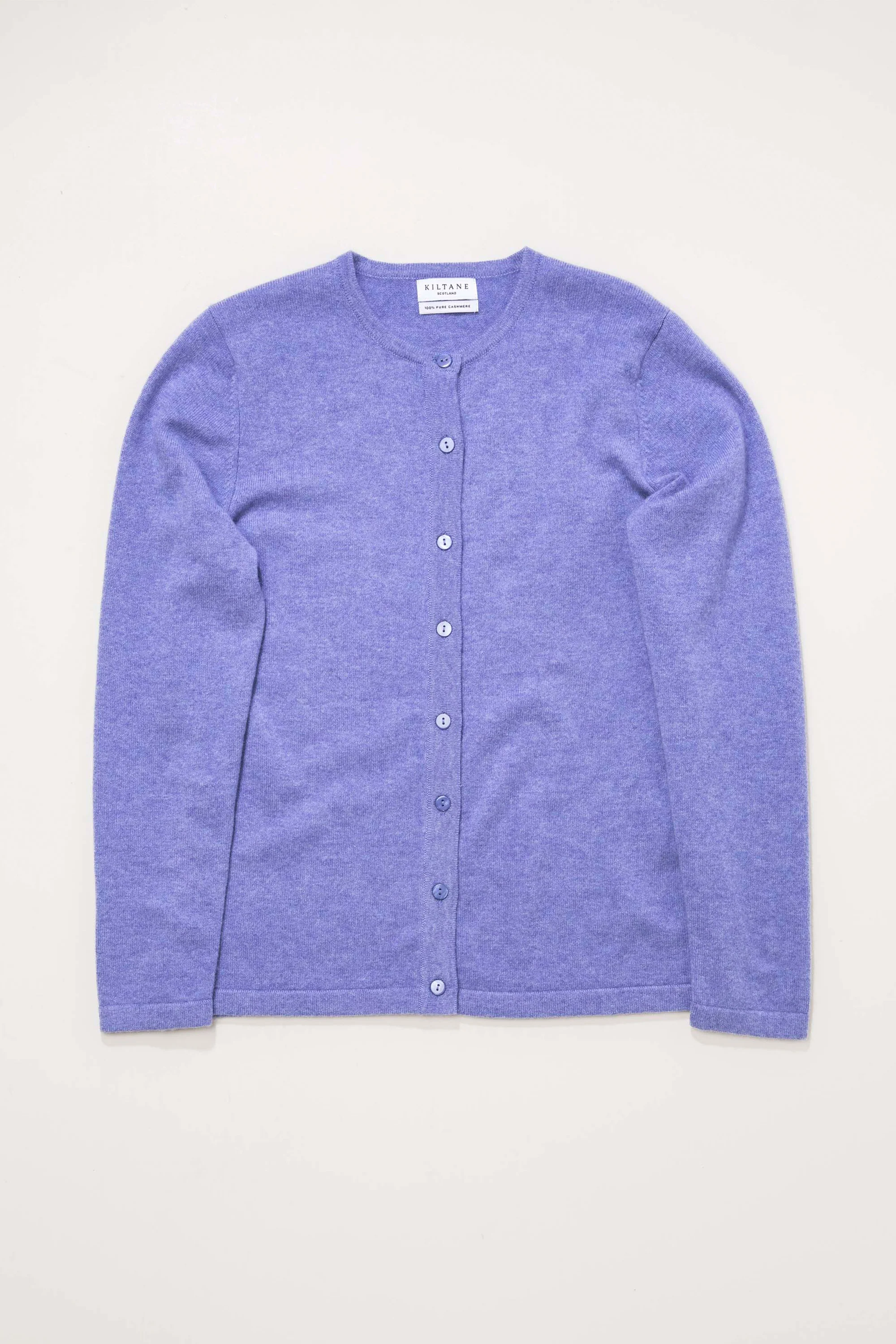 Women's Cashmere High Button Cardigan - Wisteria - Image 3