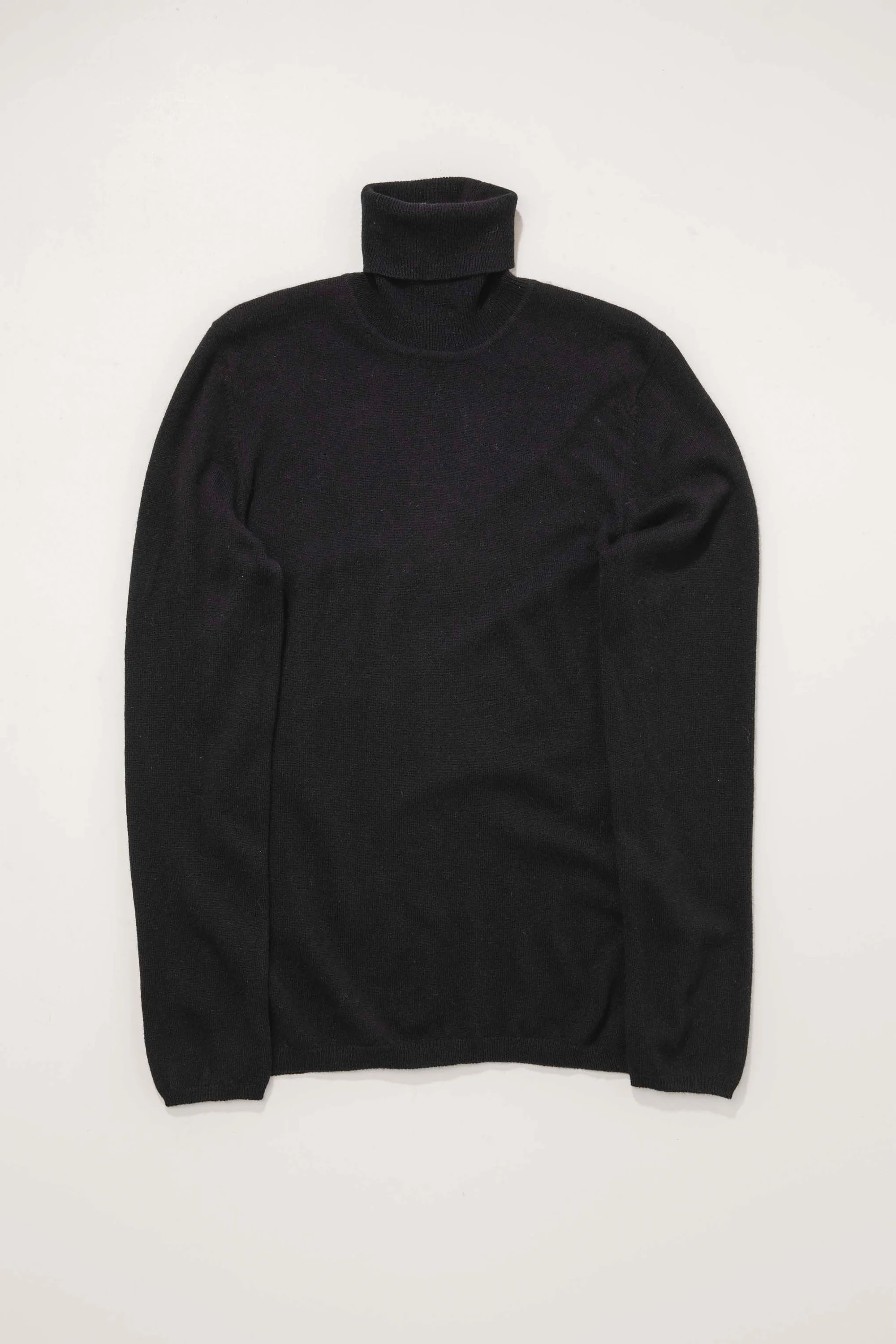 Women's Cashmere Polo Neck Jumper - Black - Image 3