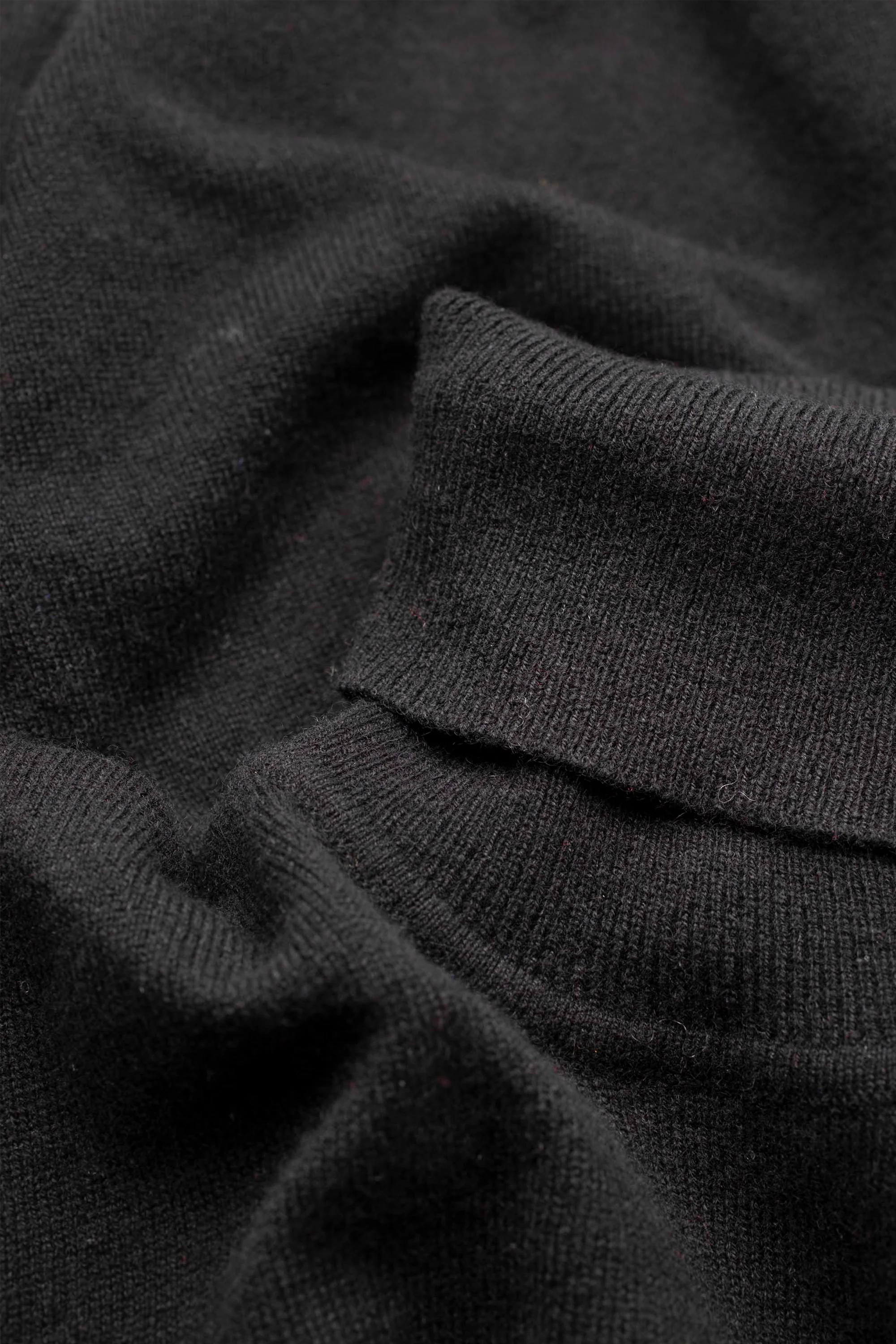 Women's Cashmere Polo Neck Jumper - Black - Image 4