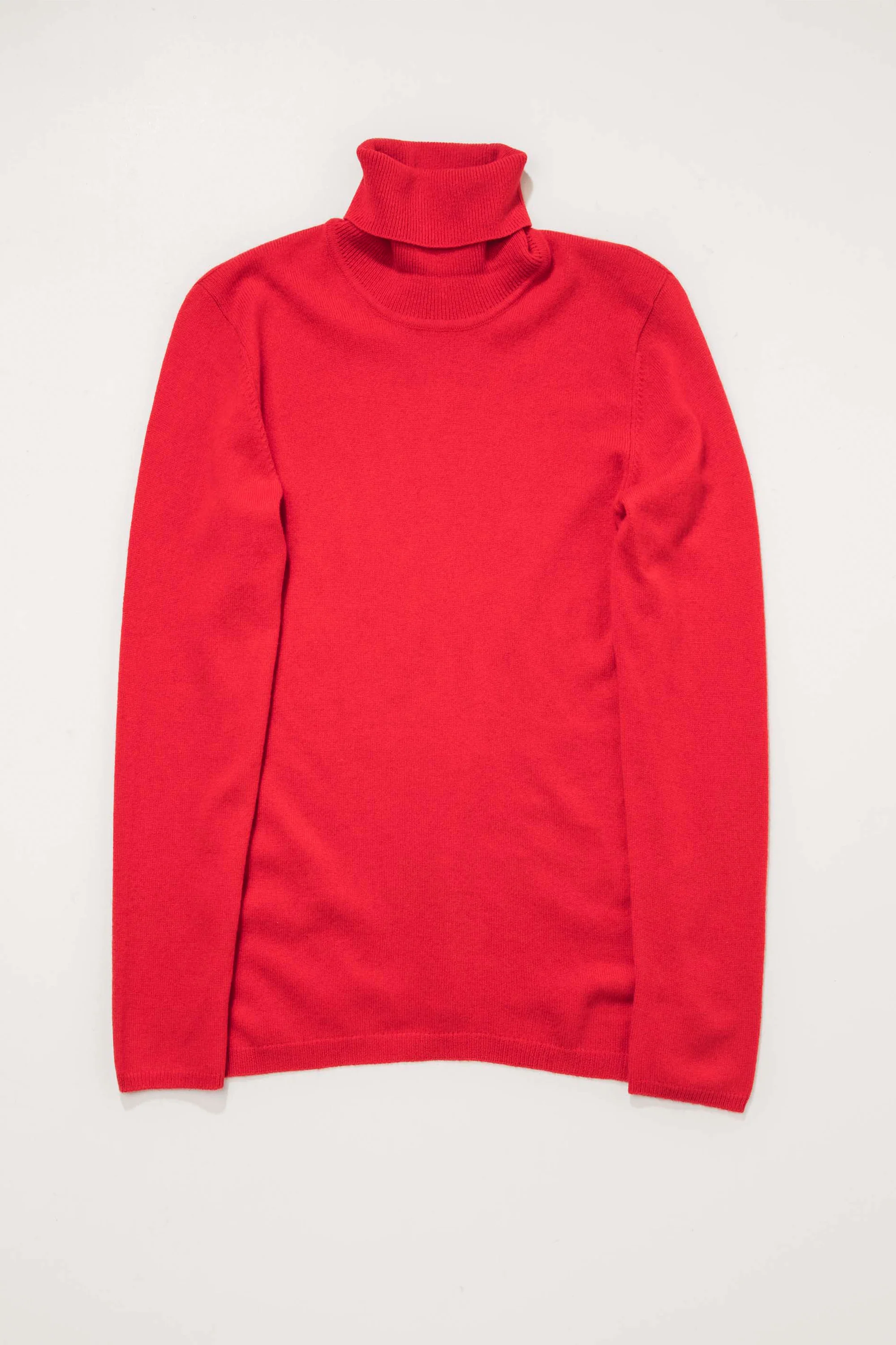 Women's Cashmere Polo Neck Jumper - Red - Image 3