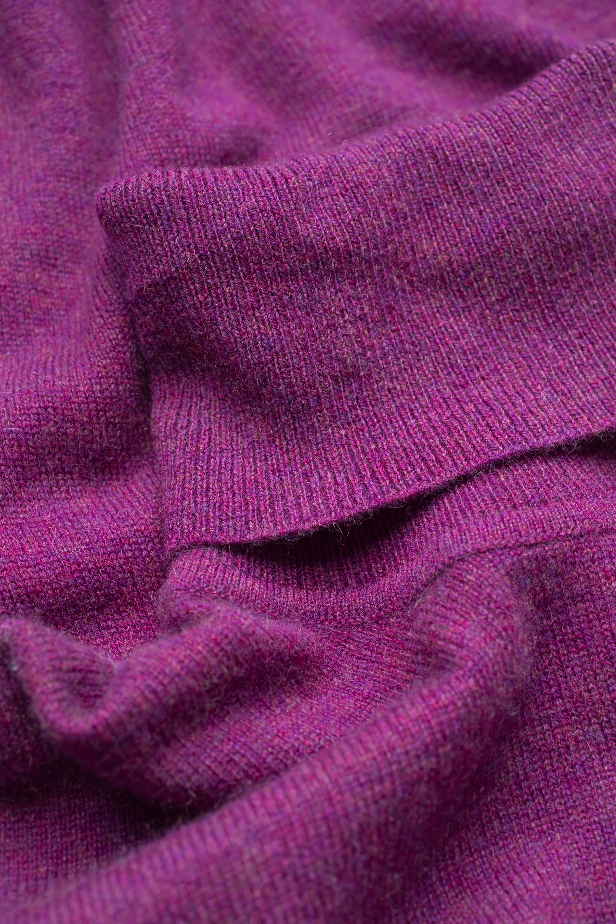 Women's Cashmere Polo Neck Jumper - Sloeberry - Image 3