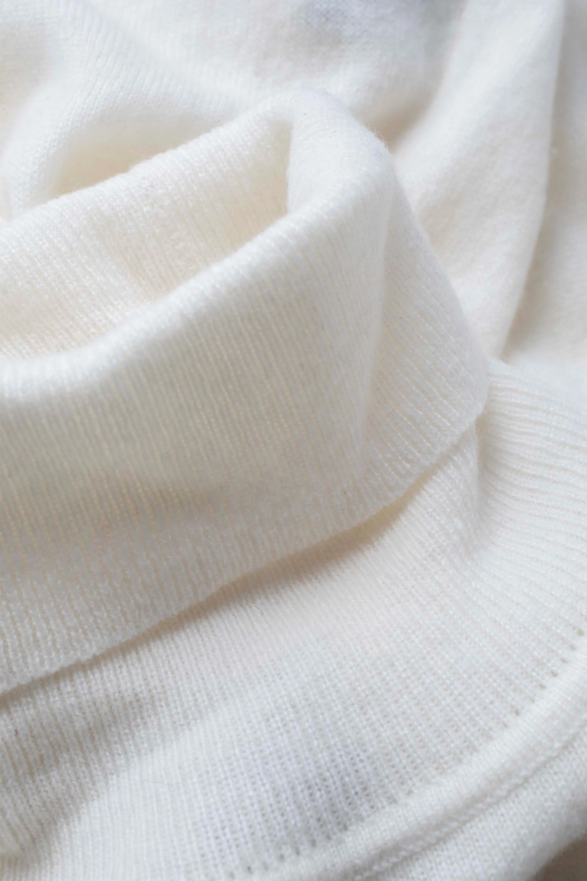 Women's Cashmere Polo Neck Jumper - Soft Cream - Image 5