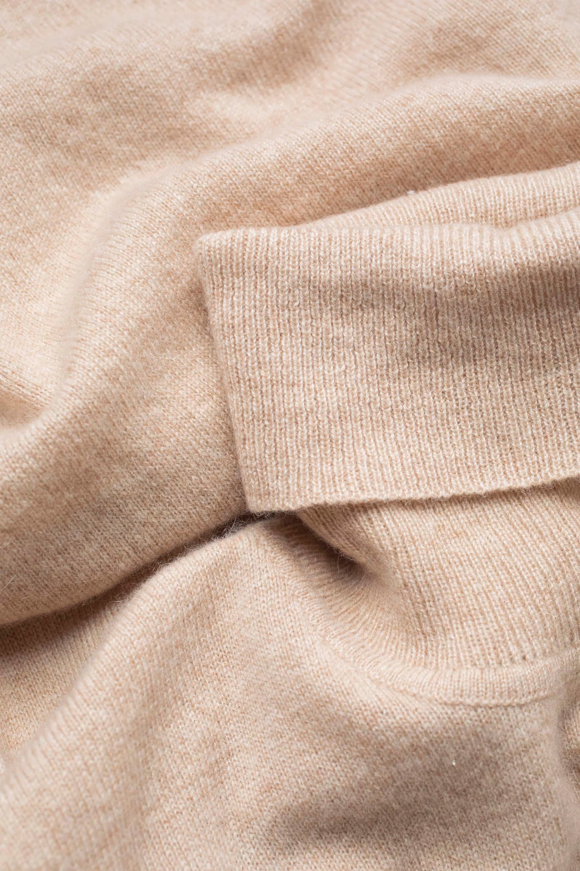 Women's Cashmere Polo Neck Jumper - Vicuna - Image 2