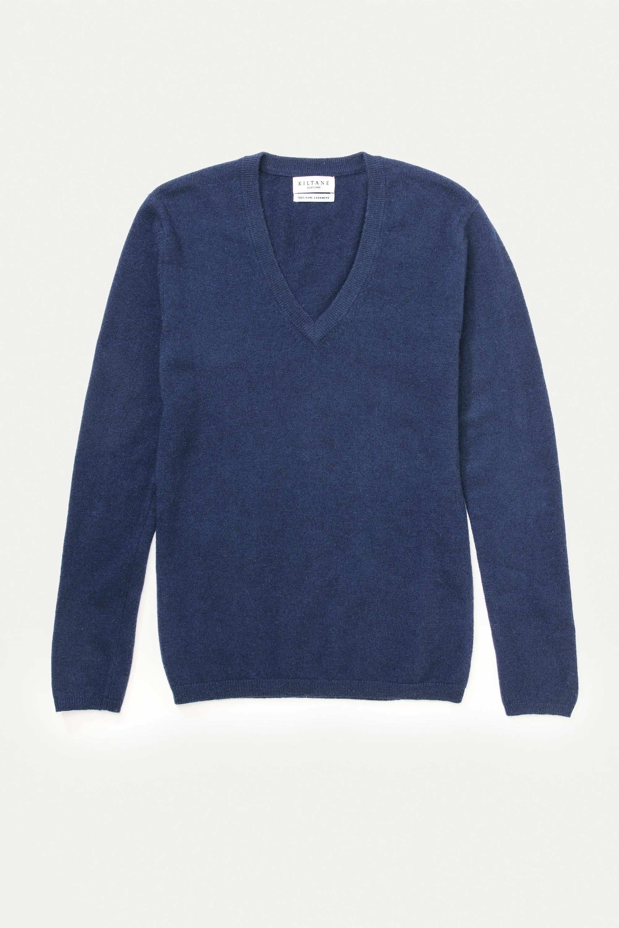 Women's Cashmere V Neck Jumper - Cosmos - Image 2