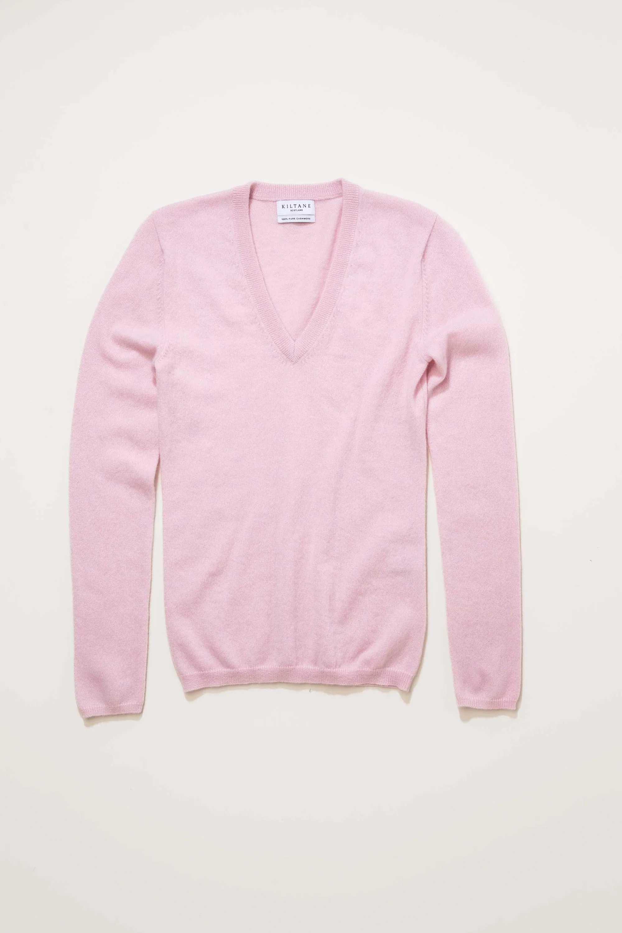 Women's Cashmere V Neck Jumper - Pale Lilac - Image 7