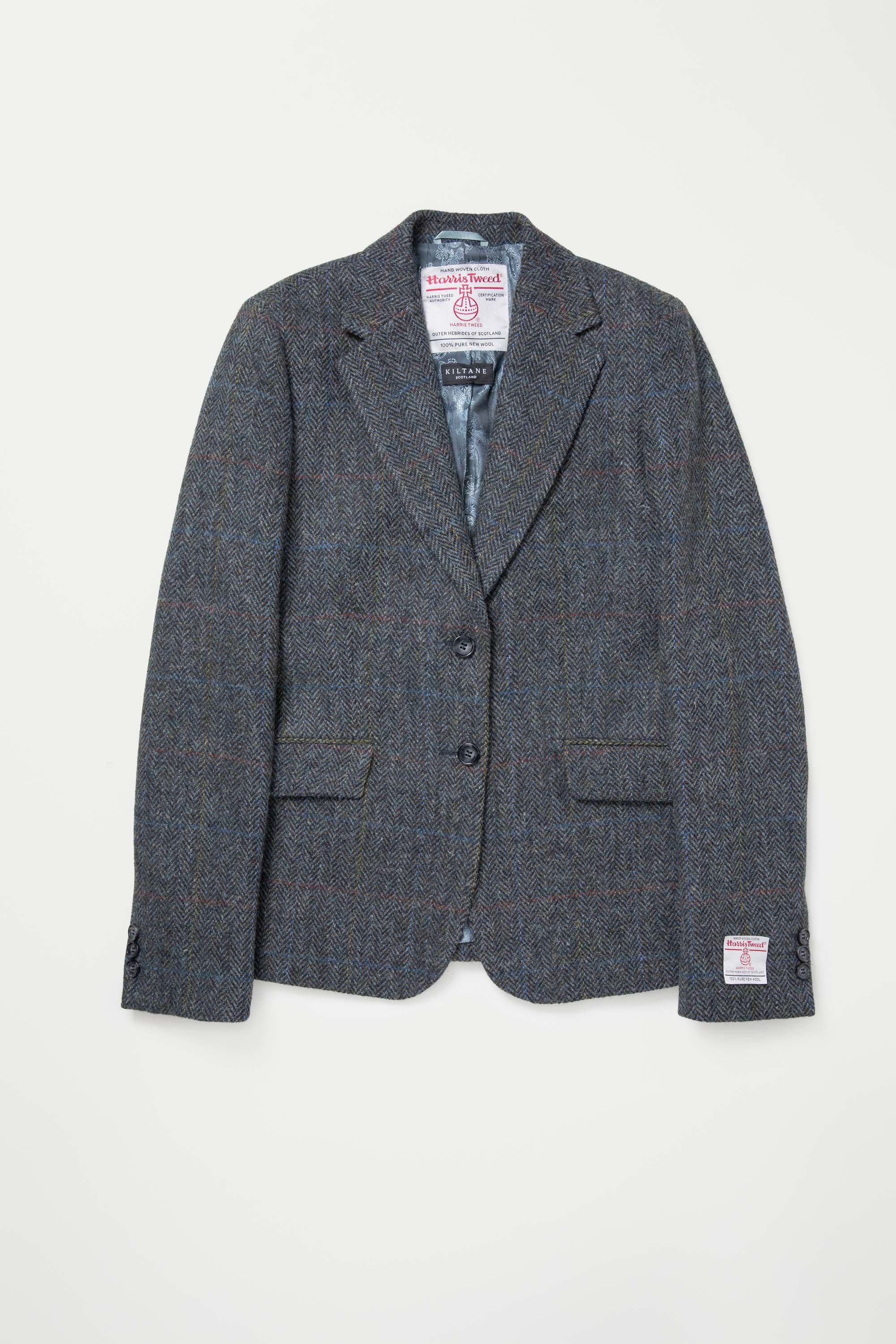 Women's Harris Tweed Claire Blazer - Dark Navy Twill Solid - Image 5