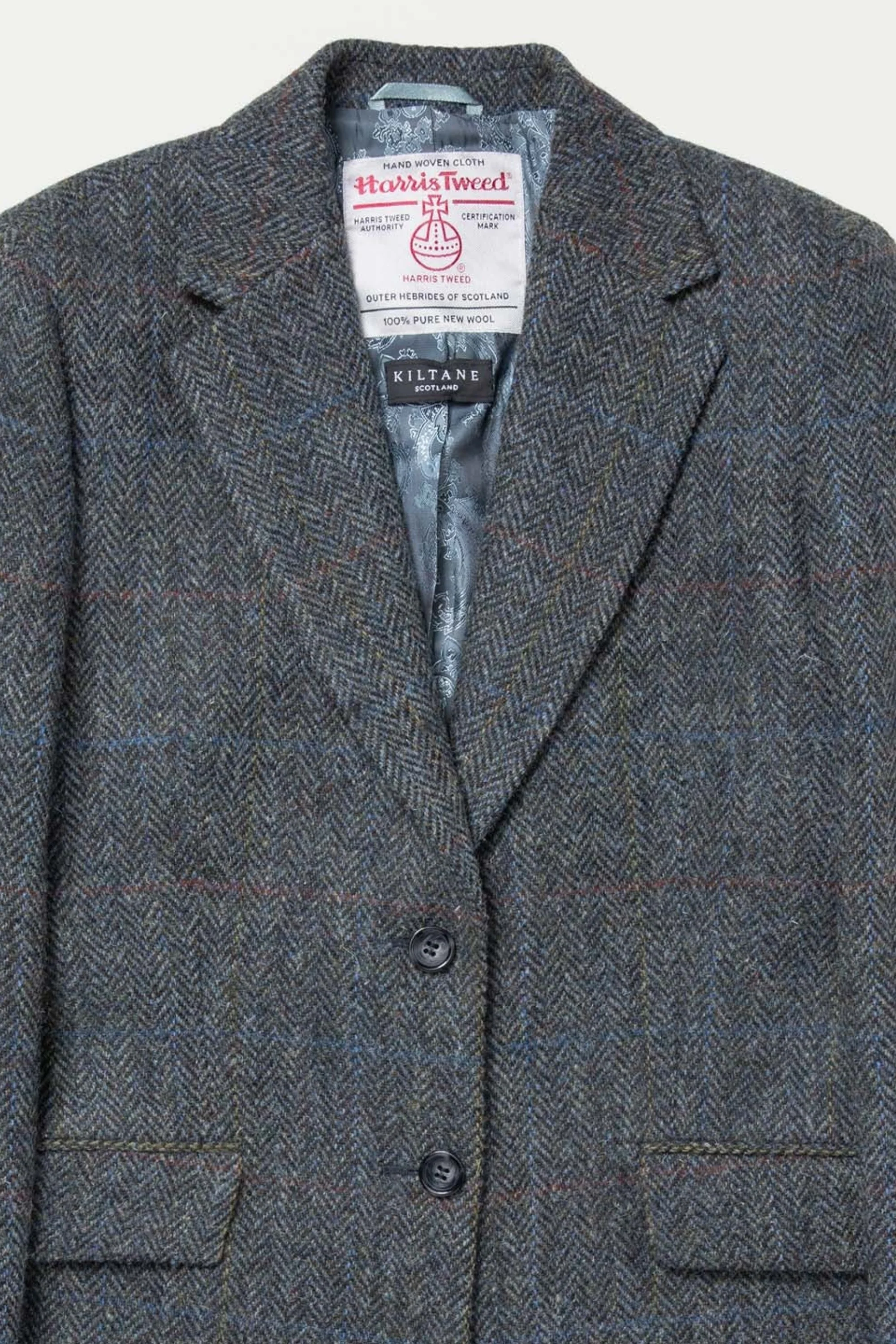 Women's Harris Tweed Claire Blazer - Dark Navy Twill Solid - Image 6