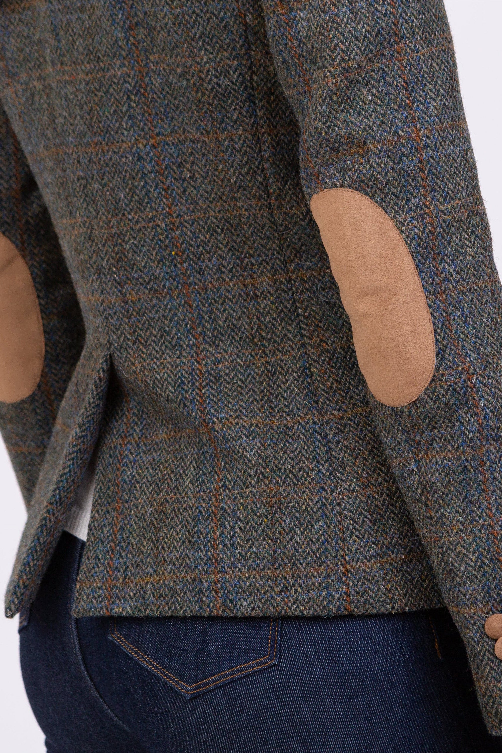 Women's Harris Tweed Janice Blazer - Dark Green Check - Image 4