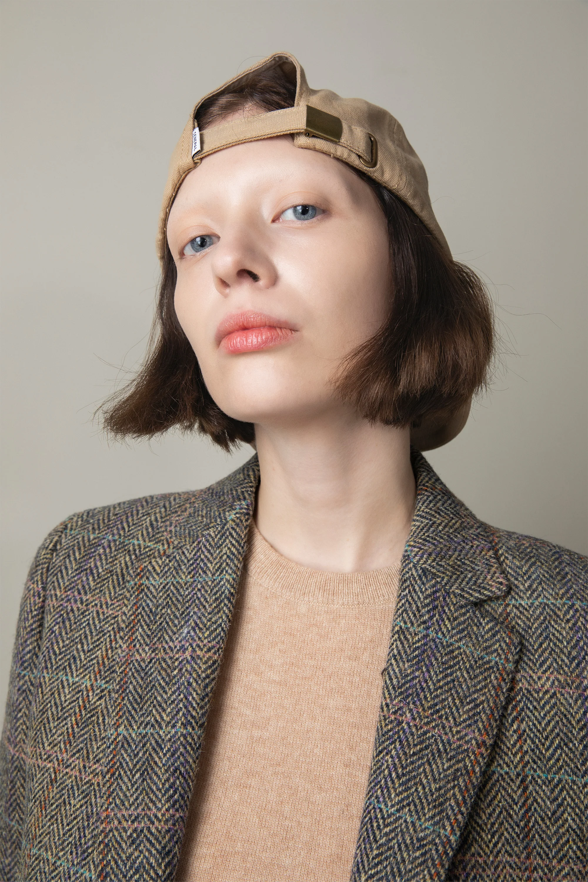Women's Harris Tweed Janice Blazer - Natural Check - Image 2