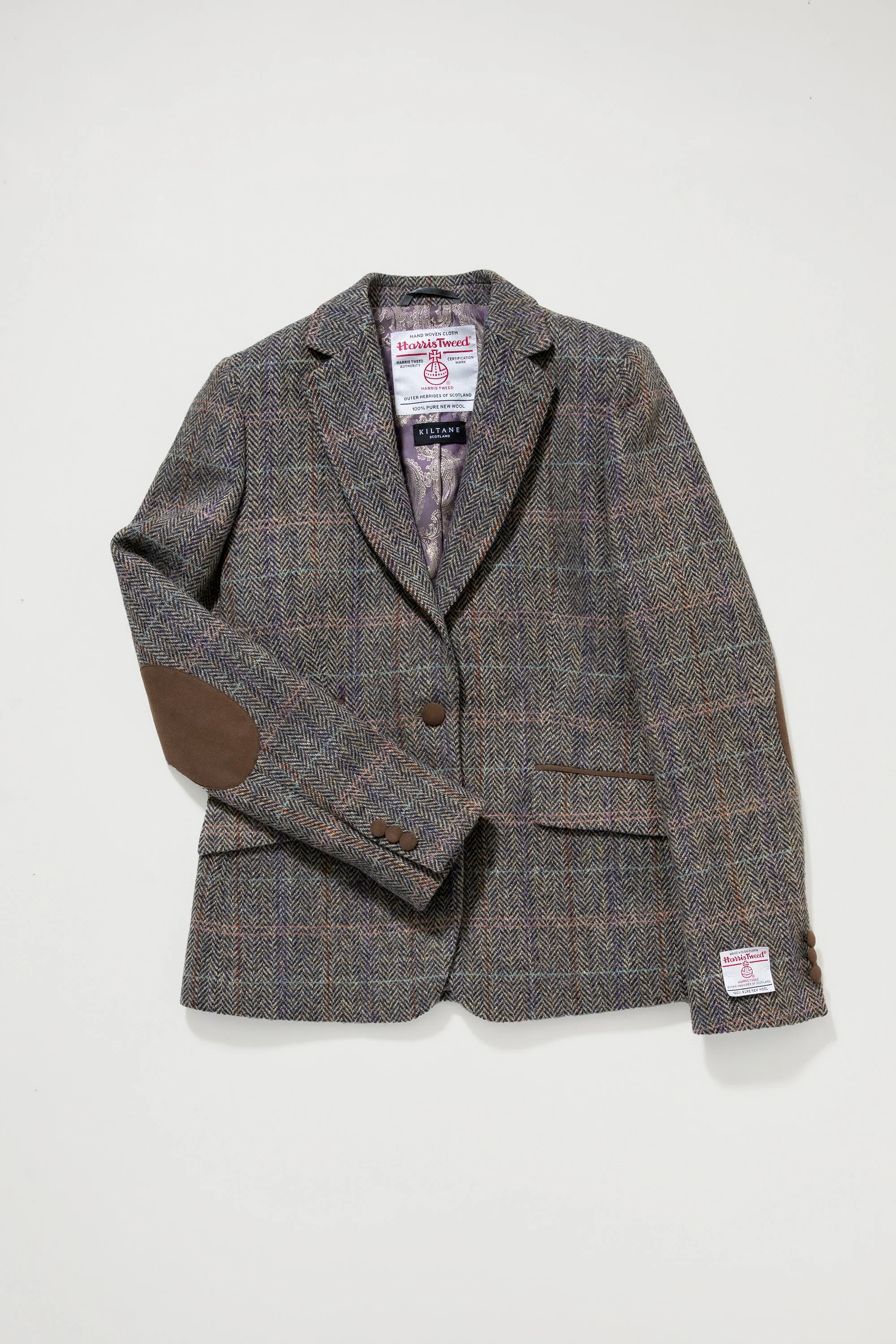 Women's Harris Tweed Janice Blazer - Natural Check - Image 3