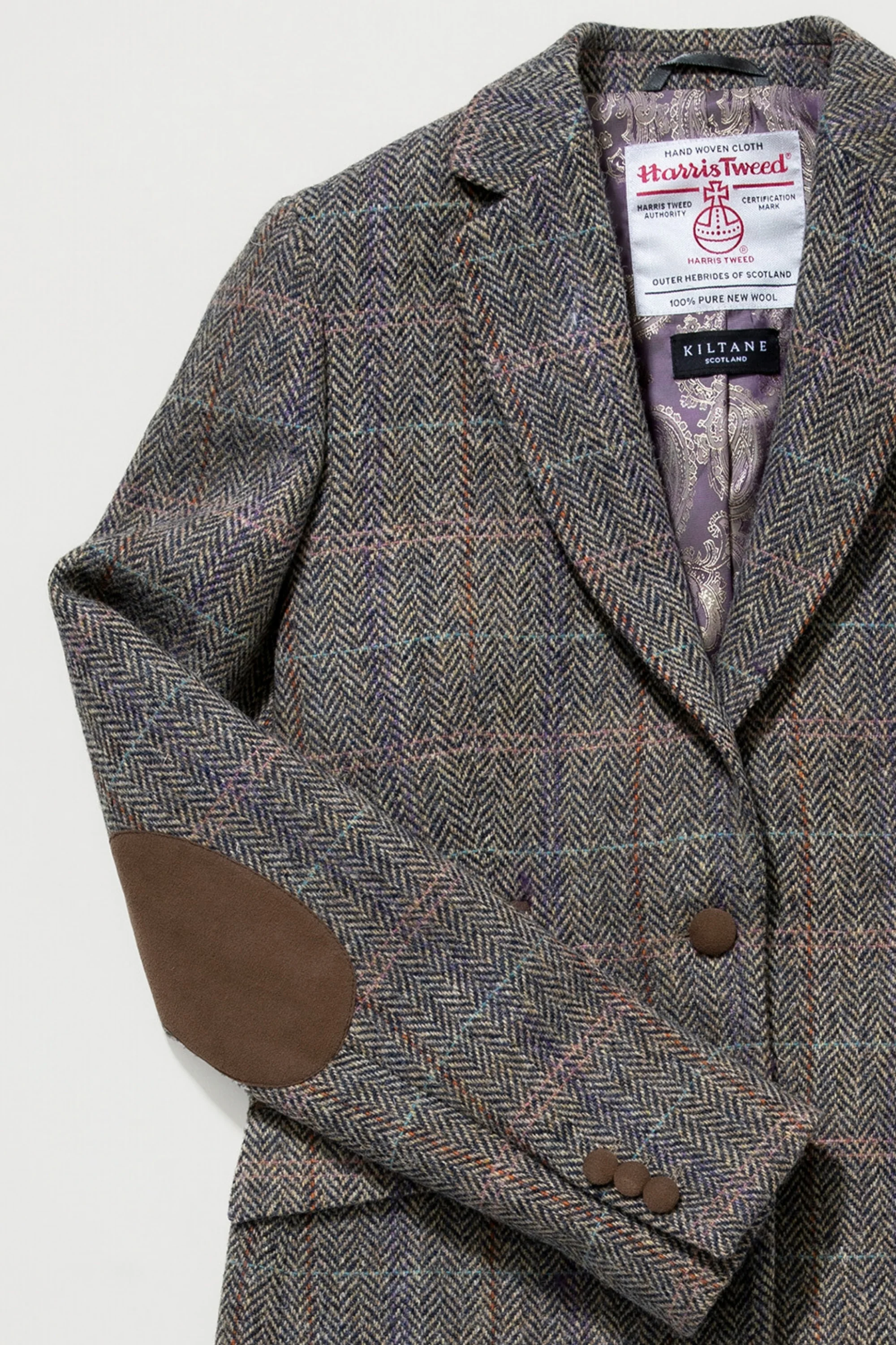 Women's Harris Tweed Janice Blazer - Natural Check - Image 4